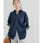 ブラウス シャツ 刺繍入りデニムシャツ/セットアップ対応 レディース