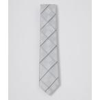 ネクタイ サテンドットコンビチェックタイ