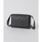 ショッピングメッセンジャー ショルダーバッグ エンボスチェックメッセンジャーバッグ メンズ