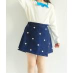 ショッピングラップ パンツ ハート・デイジー刺繍ラップキュロット キッズ 子供服 女の子