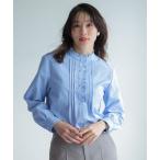ブラウス シャツ フリルスタンド シャツ レディース