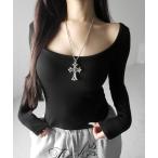 tシャツ 「 オフショル可能な２ＷＡＹ ／ カップ付き 」裏起毛スクエアネックぴちカットソートップス ／ urakimo square neck pi