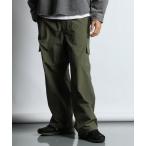 ショッピングオブ カーゴパンツ 「WEB限定アイテム」RIPSTOP NYLON WIDE CARGO PANTS：リップストップナイロン ワイド カーゴパンツ メンズ