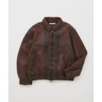 ショッピング革 革ジャン ライダース ゴート レザー エイジング ダッド ブルゾン メンズ