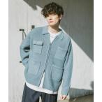 ショッピングカバーオール セーター ニット DOUBLE ZIP COVERALL KNIT JACKET / ダブルジップカバーオールニットジャケット メンズ