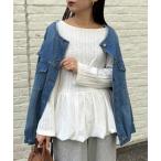 ショッピングバルーン tシャツ 「レイヤードにおすすめ」裾バルーンランダムリブトップス レディース