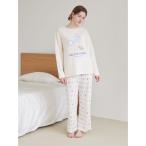 パジャマ ルームウェア ウォッシングアニマル柄ロングパンツ レディース