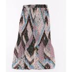 スカート スカーフプリントプリーツスカート