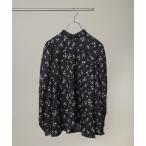 ショッピングnano ブラウス シャツ フラワープリントスタンドフリルブラウス(セットアップ可) レディース