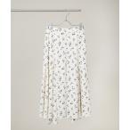 ショッピングプリン スカート フラワープリントイレヘムタックフレアスカート(セットアップ可)