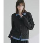 セーター ニット LAYERED STYLE HIGHGAGE KNIT SHIRT/レイヤードスタイルハイゲージニットシャツ メンズ レディース