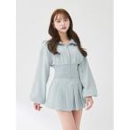 ショッピングパーカー パーカー カラーラメスウェットコルセットパーカー レディース