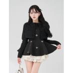 コート アウター リュクスツイードショートジャケット レディース