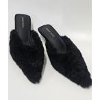 ショッピングミュール サンダル ボリュームファー ミュール レディース