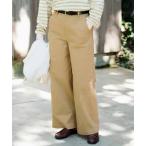 チノパン ＴＨＲＥＥ　ＦＩＦＴＹ　ＳＴＡＮＤＡＲＤ　すっきりノータックのチノパンツ「ベージュ」 レディース