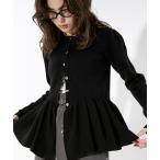 カーディガン Peplum frill 