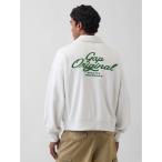 ショッピングGAP トレーナー スウェット ヴィンテージソフト フレンチテリー オーバーサイズ GAPロゴ クロップド ハーフジップ プルオーバー メンズ レディース