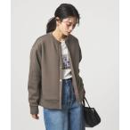 カーディガン ダンボール ノーカラー カーディガン レディース