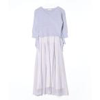 ショッピングニットワンピ 「NOELA」 コンビワンピース FREE パープル レディース