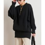 ショッピングカシミヤ ニット セーター ウールカシミヤクルーネックチュニックニット レディース