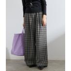 パンツ ウォッシャブル ギンガムチェックイージーパンツ レディース