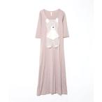 ショッピングムチャチャ 「AHCAHCUM.muchacha」 リボン長袖ワンピース - ブラウン レディース