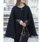 [EMMA ROUGE VIF] пончо свободный черный женский 