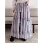 ショッピングフリル スカート チュールフリルティアードスカート