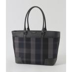 トートバッグ 「一部店舗限定」トーナルクレストブリッジチェックトートバッグ メンズ