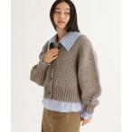 ブラウス シャツ 「daily CLIP」MADE by 5 襟デコブラウス レディース