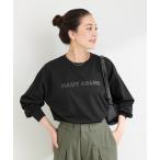 tシャツ 「追加3」手洗い可 / フロッキープリントロゴロンTEE レディース