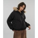 ブルゾン アウター 「 3color/ 3size 」2WAY DRAW CODE QUILTING FAKE FUR HOOD JACKET メンズ