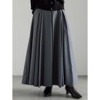 スカート ボックスタックフレアスカート