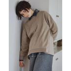 ショッピングサマンサ tシャツ スウェードライク布帛切替プルオーバー レディース