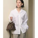ブラウス シャツ エンブロイダリーカラー シャツ レディース