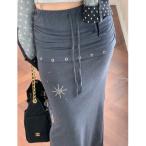 ショッピングスタッズ スカート 「スタッズ」ダブルシャーリングスカート