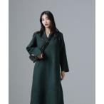 「NANO universe」 ニットワンピース FREE ダークグリーン レディース