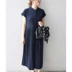 「SHIPS any」 半袖ワンピース ONE SIZE ネイビー レディース