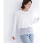 tシャツ レースドッキングカットソー レ