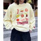 ショッピングパウダー tシャツ 「SOUNDS GOOOOD」ベジタブルプリントパウダー加工スウェット レディース メンズ