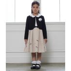 フォーマル 発表会 卒園式 入学式 「フォーマル」ジャガードリボンOP+衿つきJKセット キッズ 子供服 女の子