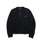  рубашка-поло milano rib knit polo shirt/ milano ребра one отметка Logo вышивка длинный рукав вязаный рубашка-поло короткий длина вязаный Polo 