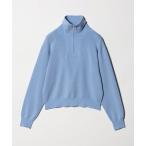 ニット セーター ハーフ ジップ プルオーバー ウォッシャブル レディース