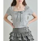 「OLIVE des OLIVE」 半袖カットソー FREE トップグレー レディース