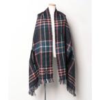 [niko and...] в клетку палантин - зеленый женский 