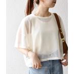 「SHIPS any」 半袖カットソー ONE SIZE オフホワイト レディース