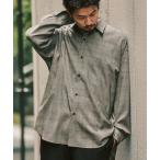  рубашка [LE JAPON ATELIER] Akita постоянный шерсть рубашка мужской 