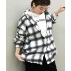 ショッピングネルシャツ ブラウス シャツ オンブレネルシャツ レディース