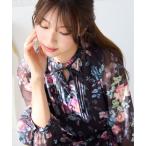 ワンピース シフォンプリントワンピース