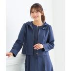 デニムジャケット gジャン 「イージーケア/伸縮性」デニムライクフード付きジャケット レディース